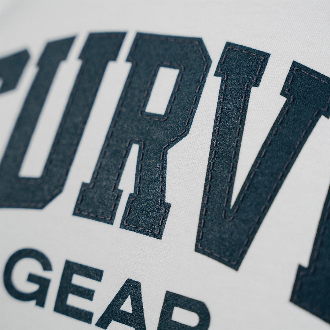 Curved T-Shirt Light Blue