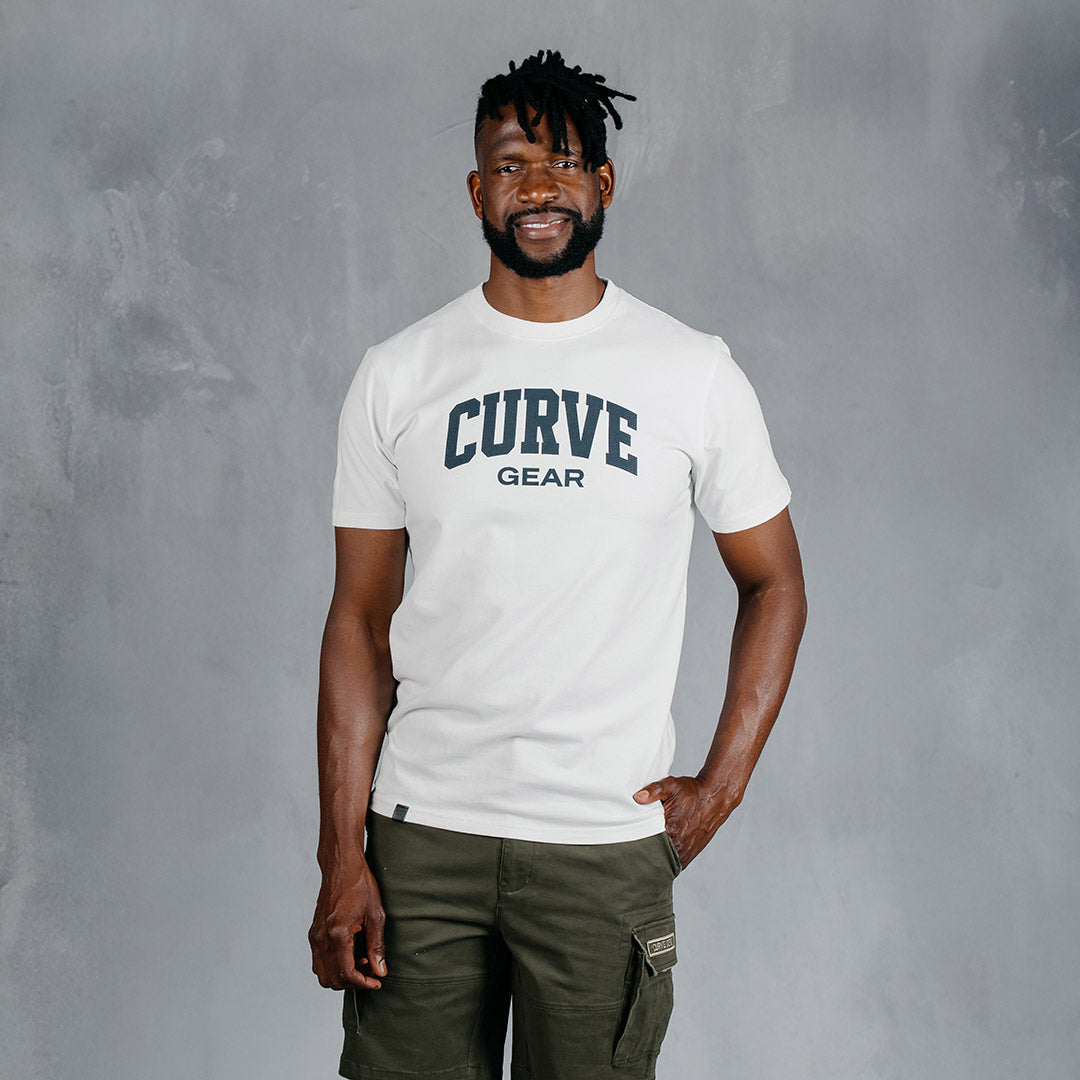 Curved T-Shirt Light Blue