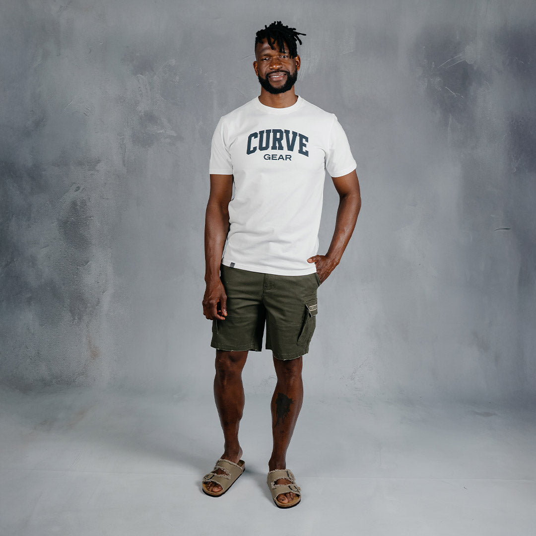 Curved T-Shirt Light Blue