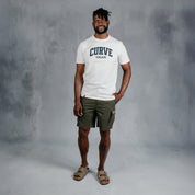 Curved T-Shirt Light Blue