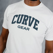 Curved T-Shirt Light Blue