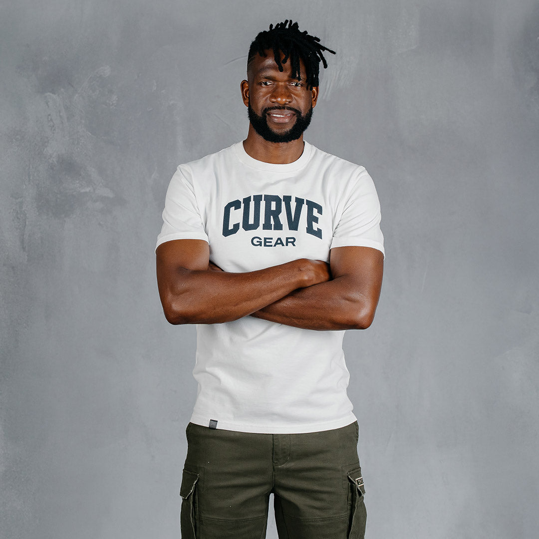 Curved T-Shirt Light Blue