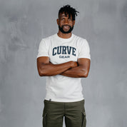 Curved T-Shirt Light Blue