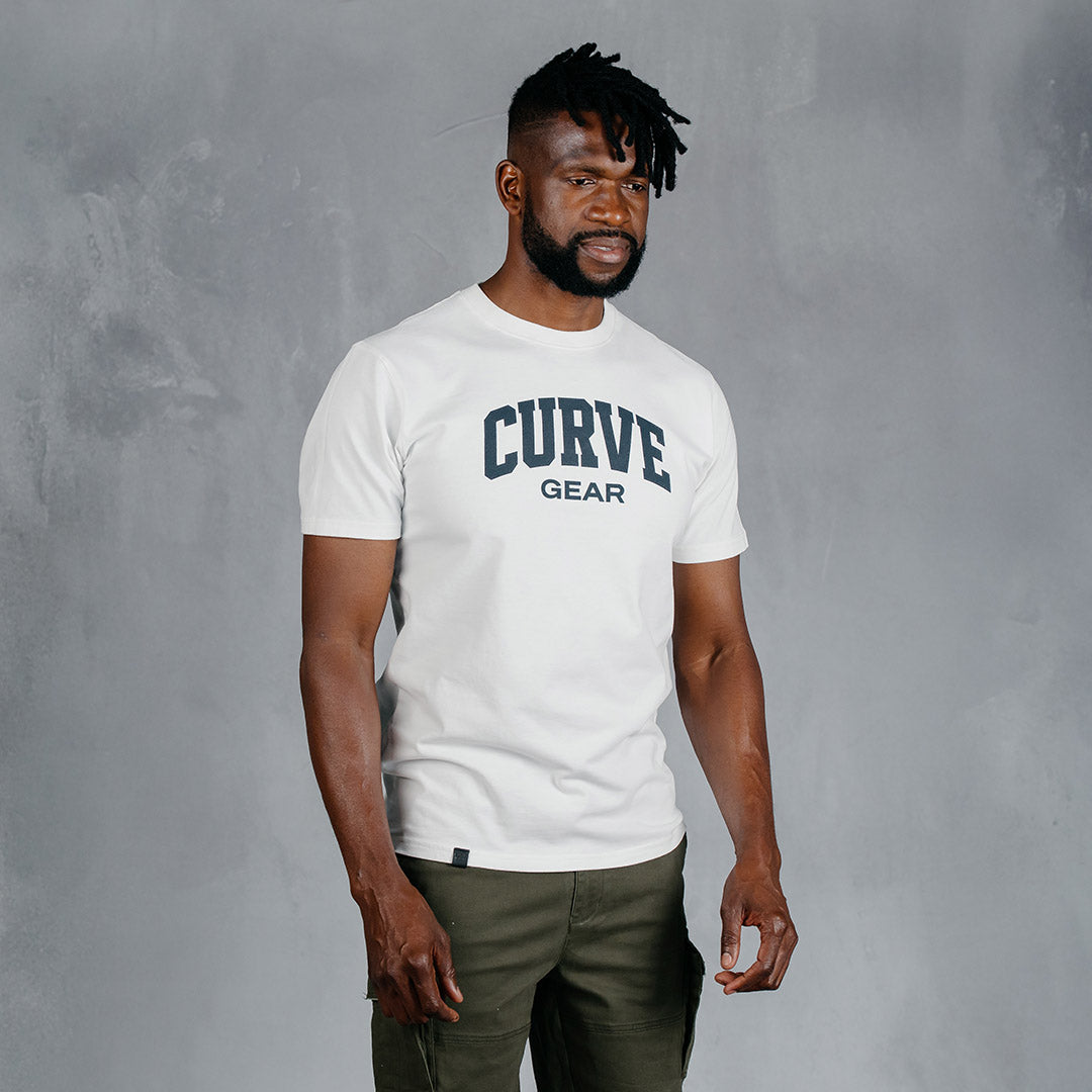 Curved T-Shirt Light Blue