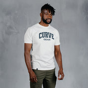 Curved T-Shirt Light Blue