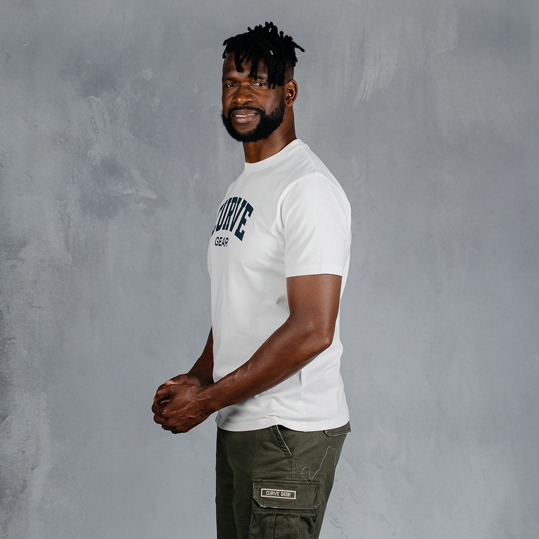 Curved T-Shirt Light Blue