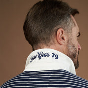 Elite Rugby Polo Navy & White Stripe