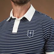 Elite Rugby Polo Navy & White Stripe