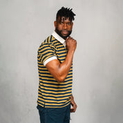 Elite Rugby Polo Lime & Navy