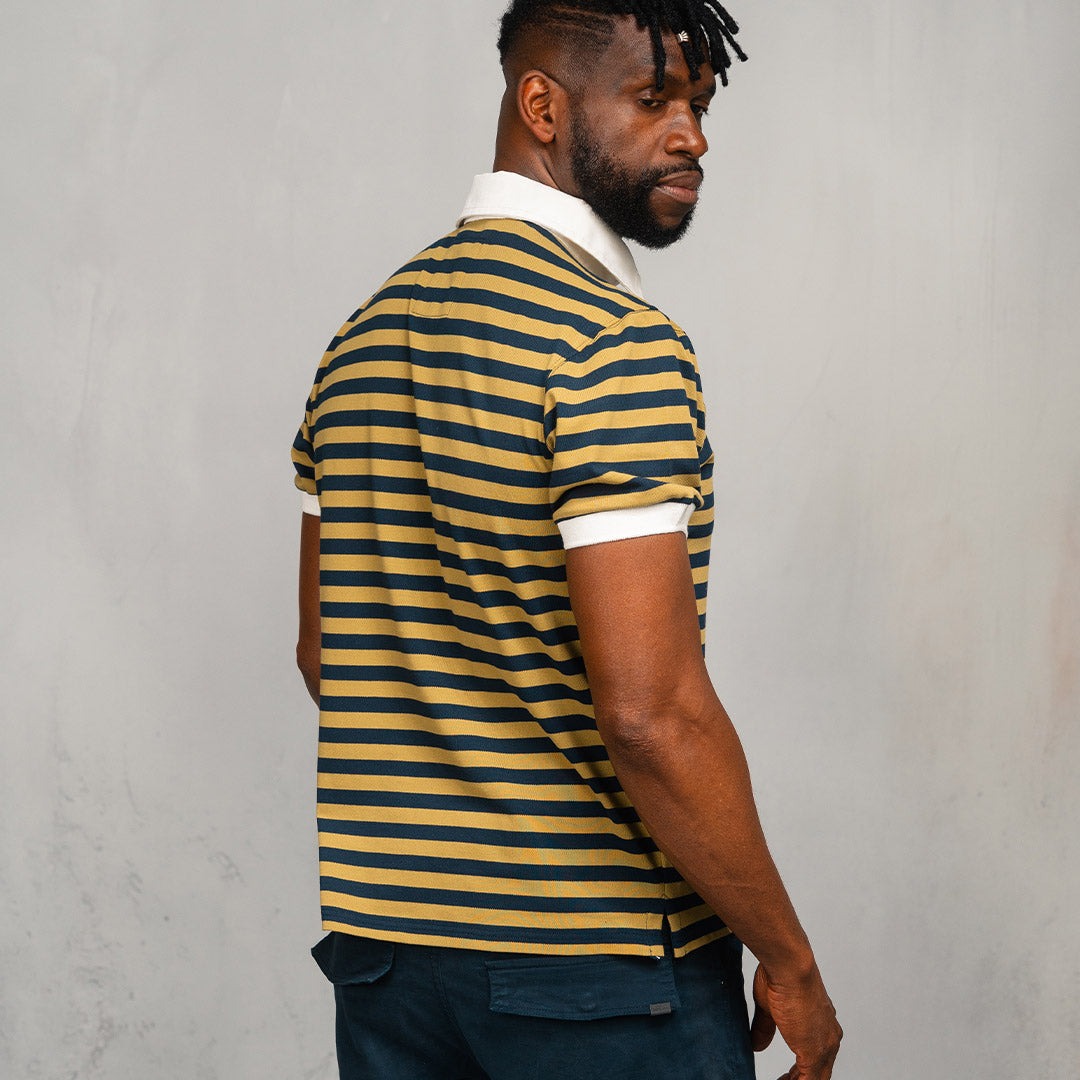 Elite Rugby Polo Lime & Navy