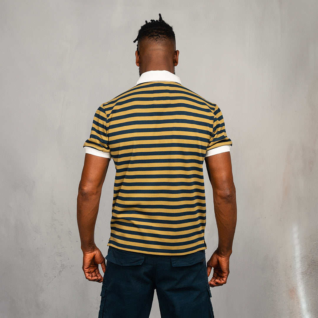 Elite Rugby Polo Lime & Navy