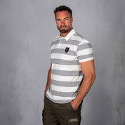 Elite Rugby Polo White & Grey