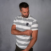 Elite Rugby Polo White & Grey