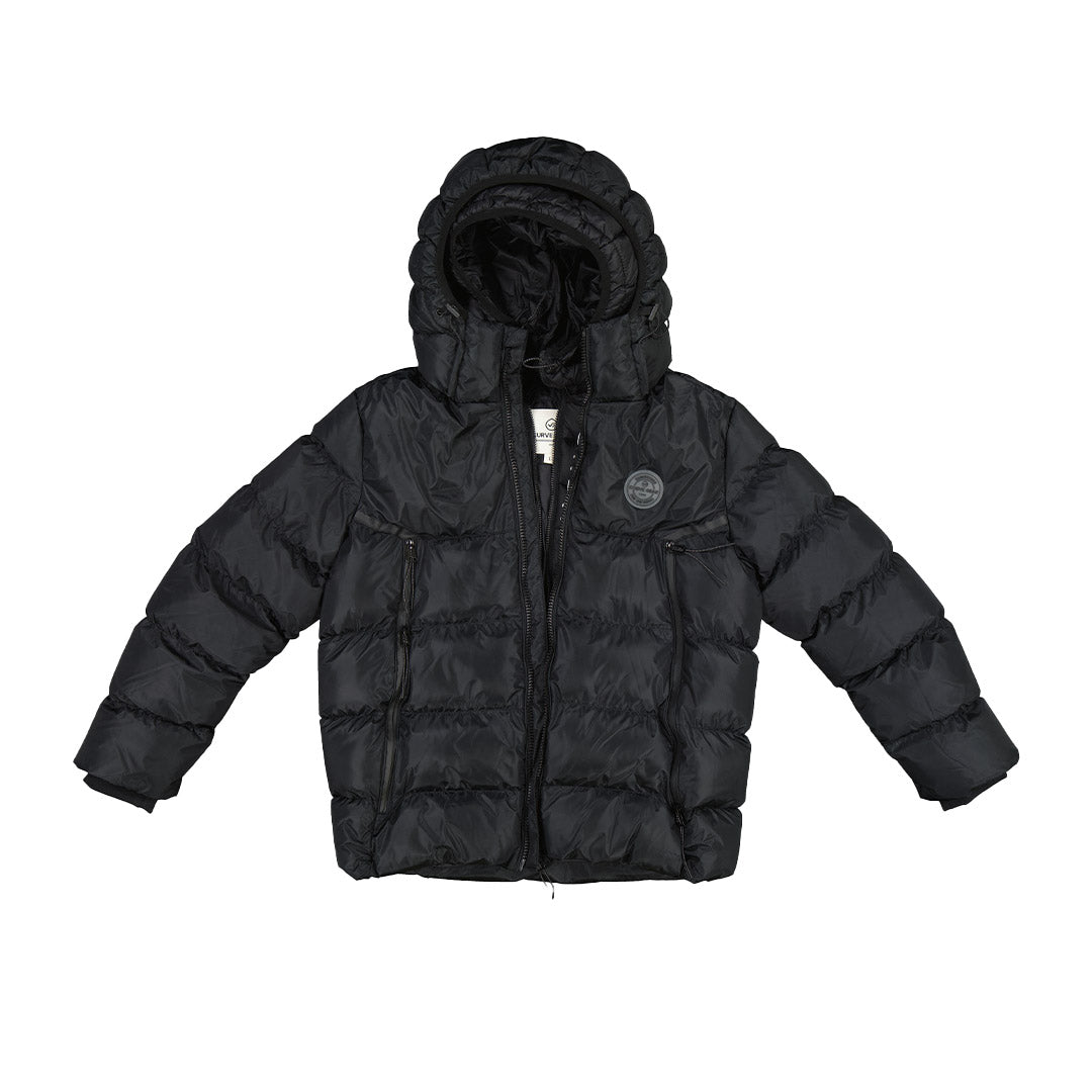 Bionic L/Sleeve Puffer With Hood Black