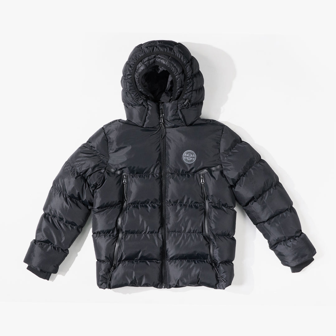 Bionic L/Sleeve Puffer With Hood Black