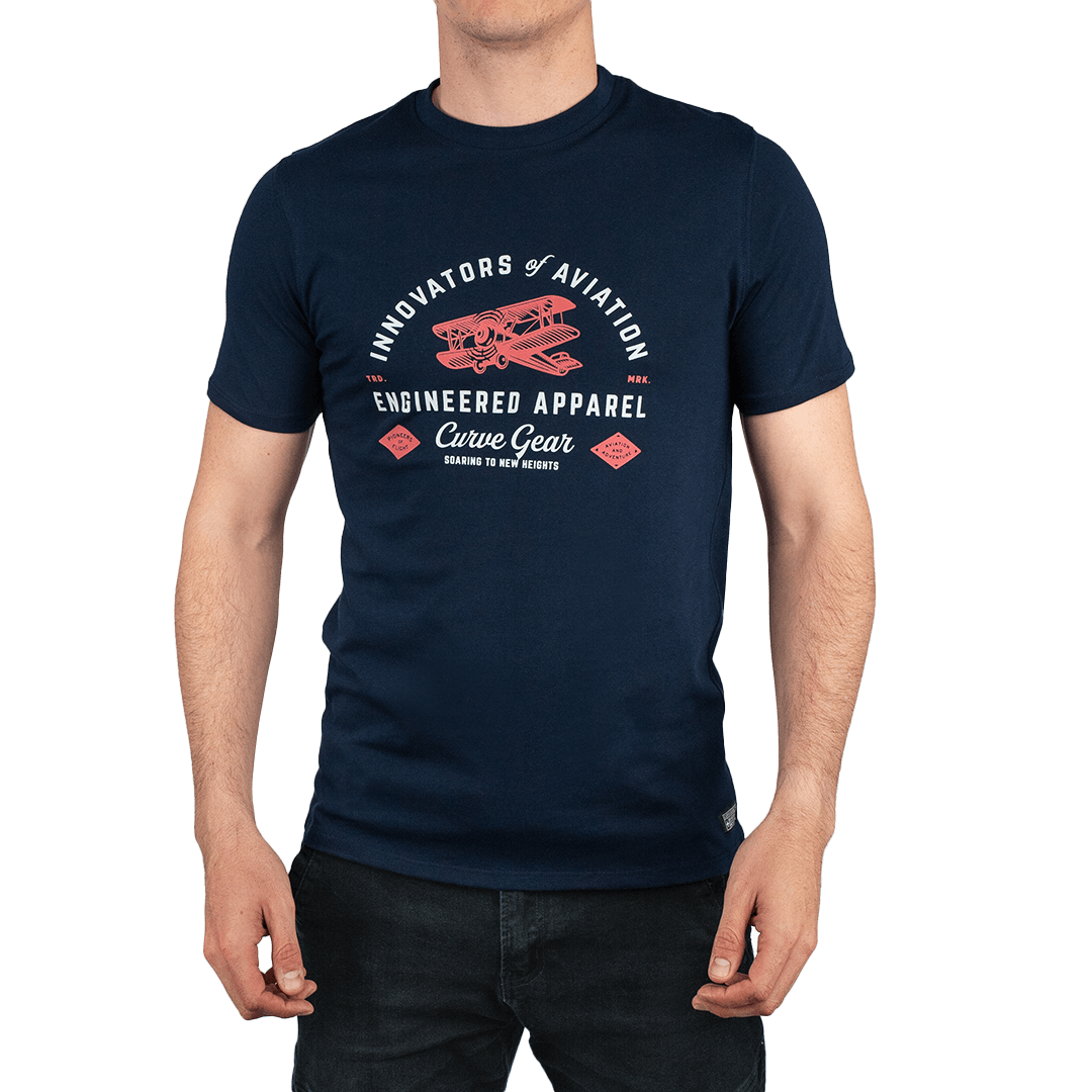 Wright Bros T-Shirt Navy - Curve Gear