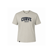 Curved T-Shirt Clay Grey