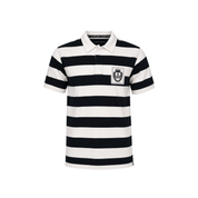 Elite Rugby Polo Navy & White Medium Stripe