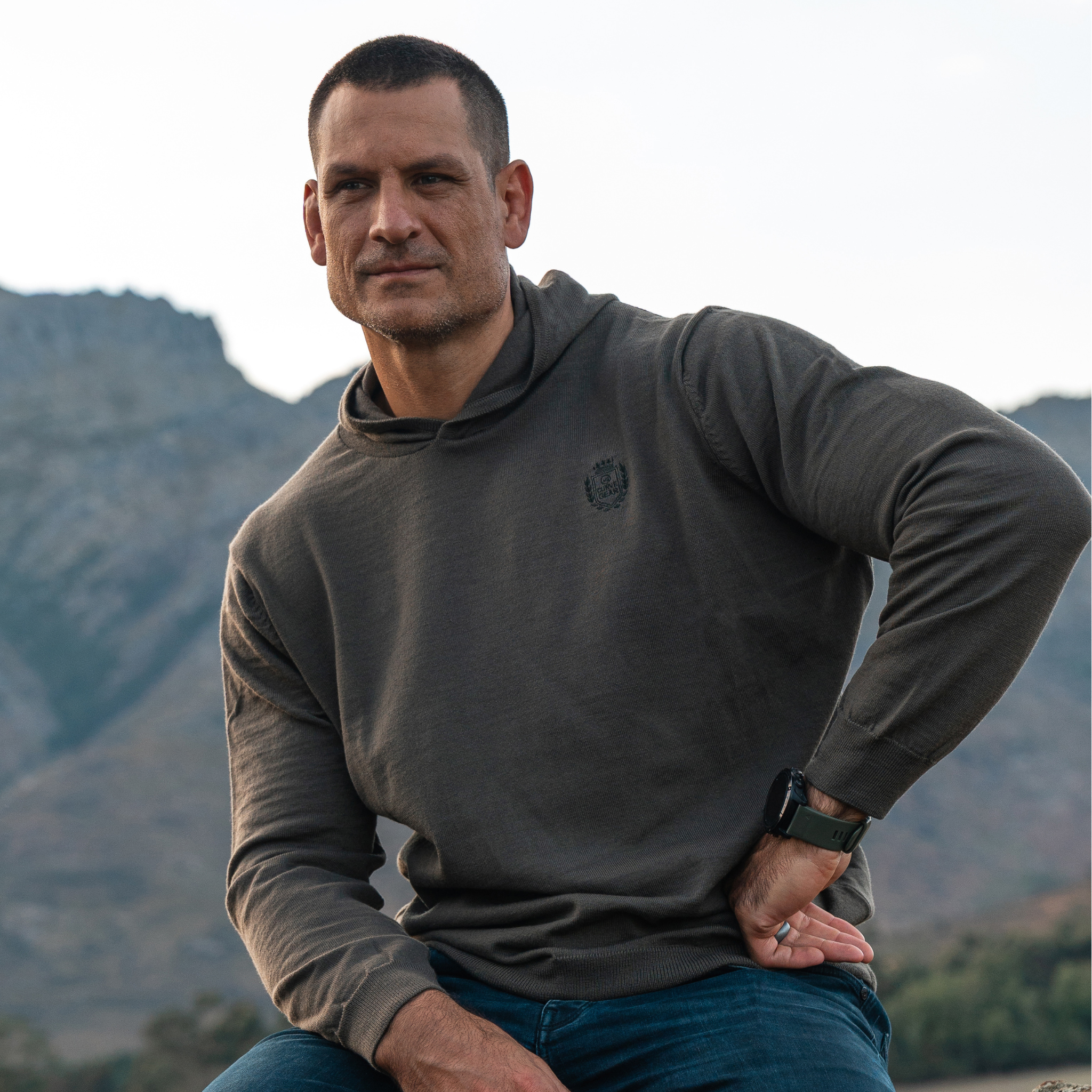 100% Merino Wool Hoodie Charcoal Melange