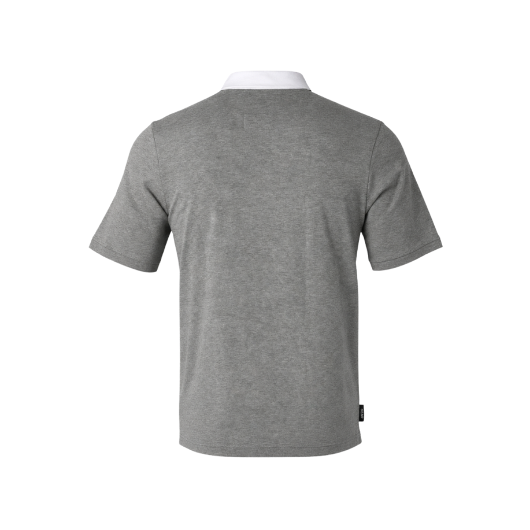 V2 Elite Rugby Polo Grey Melange