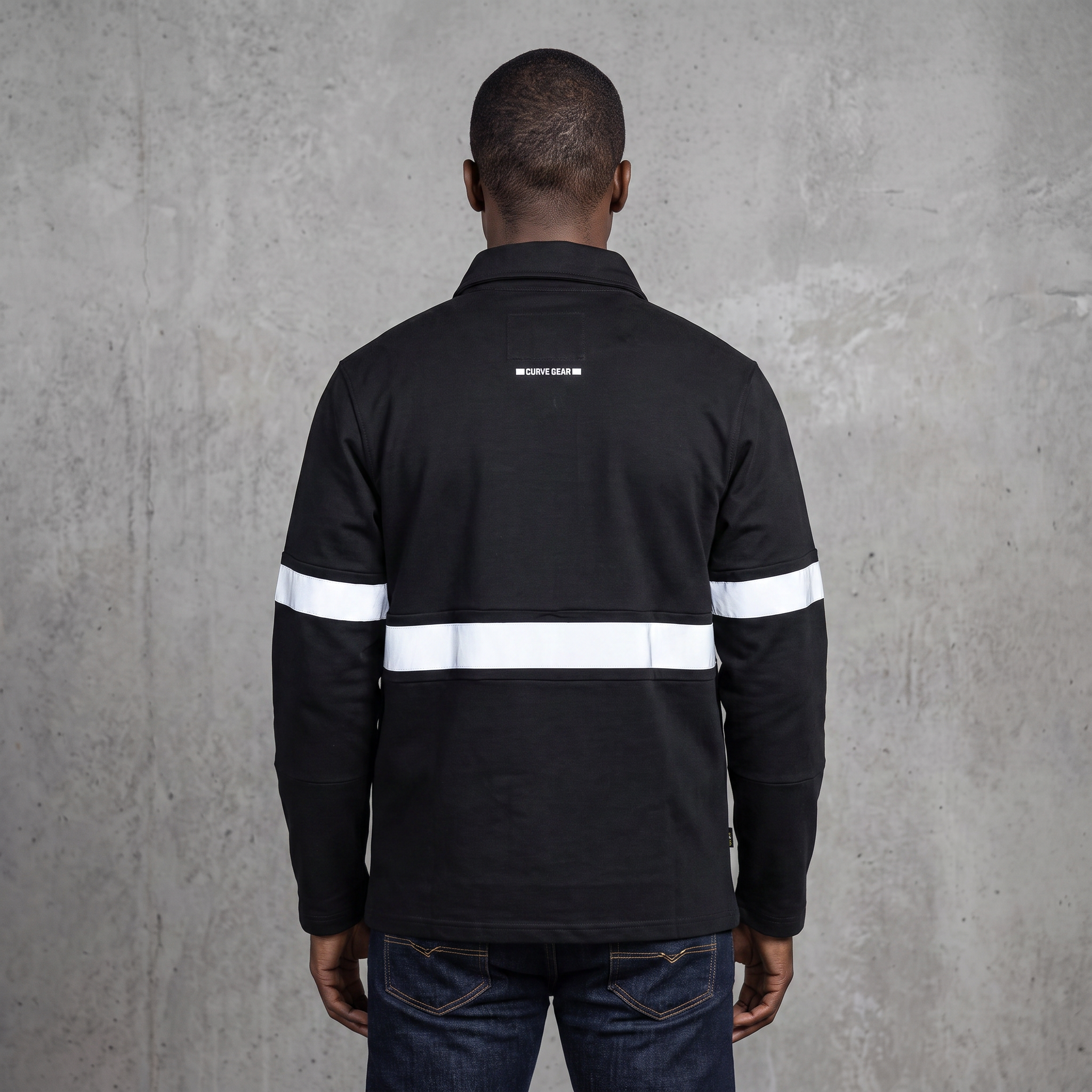 W.O.R.K Technical Long Sleeve Golfer Black