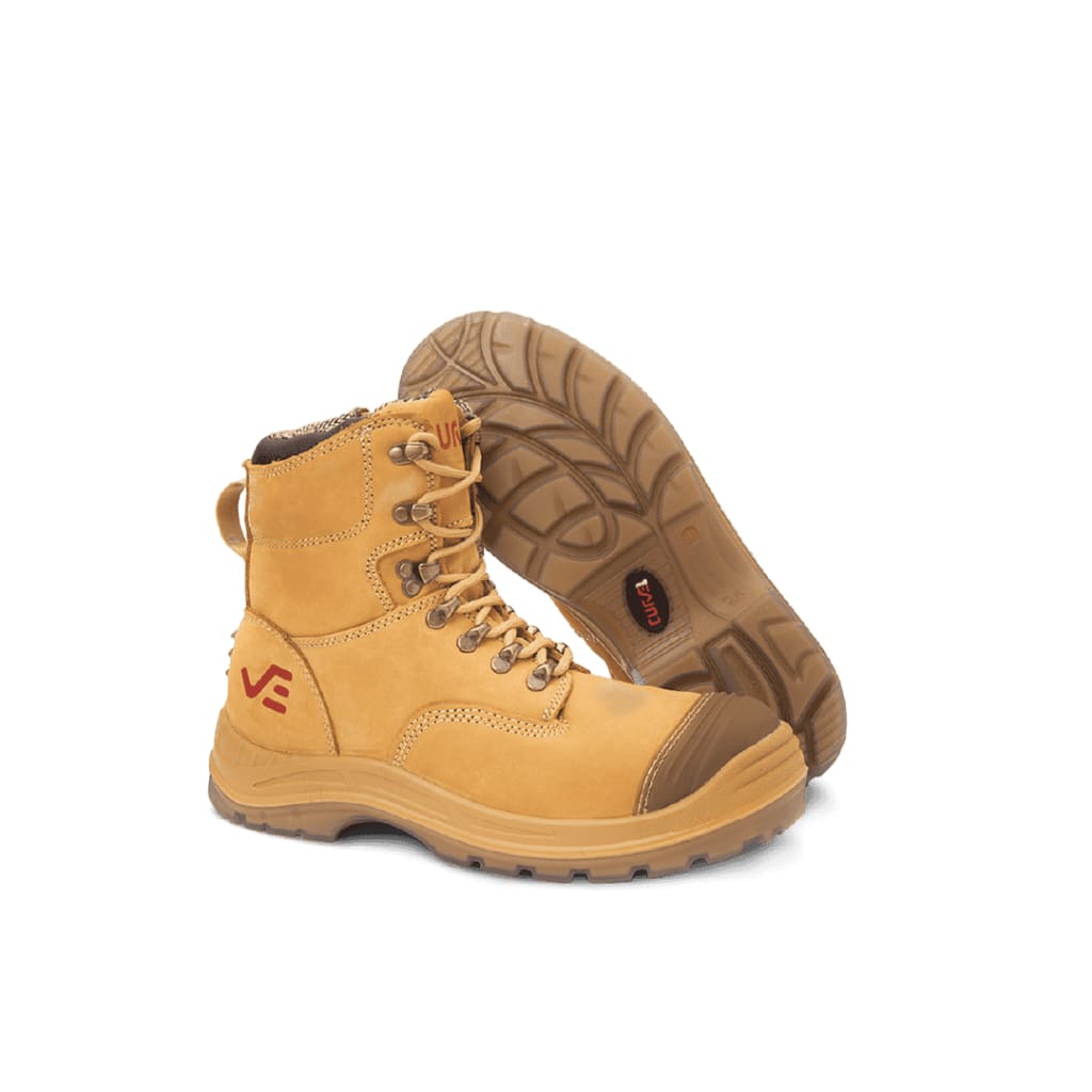 Brawn Safety Work Boots Tan - Safety Boots Curve Gear