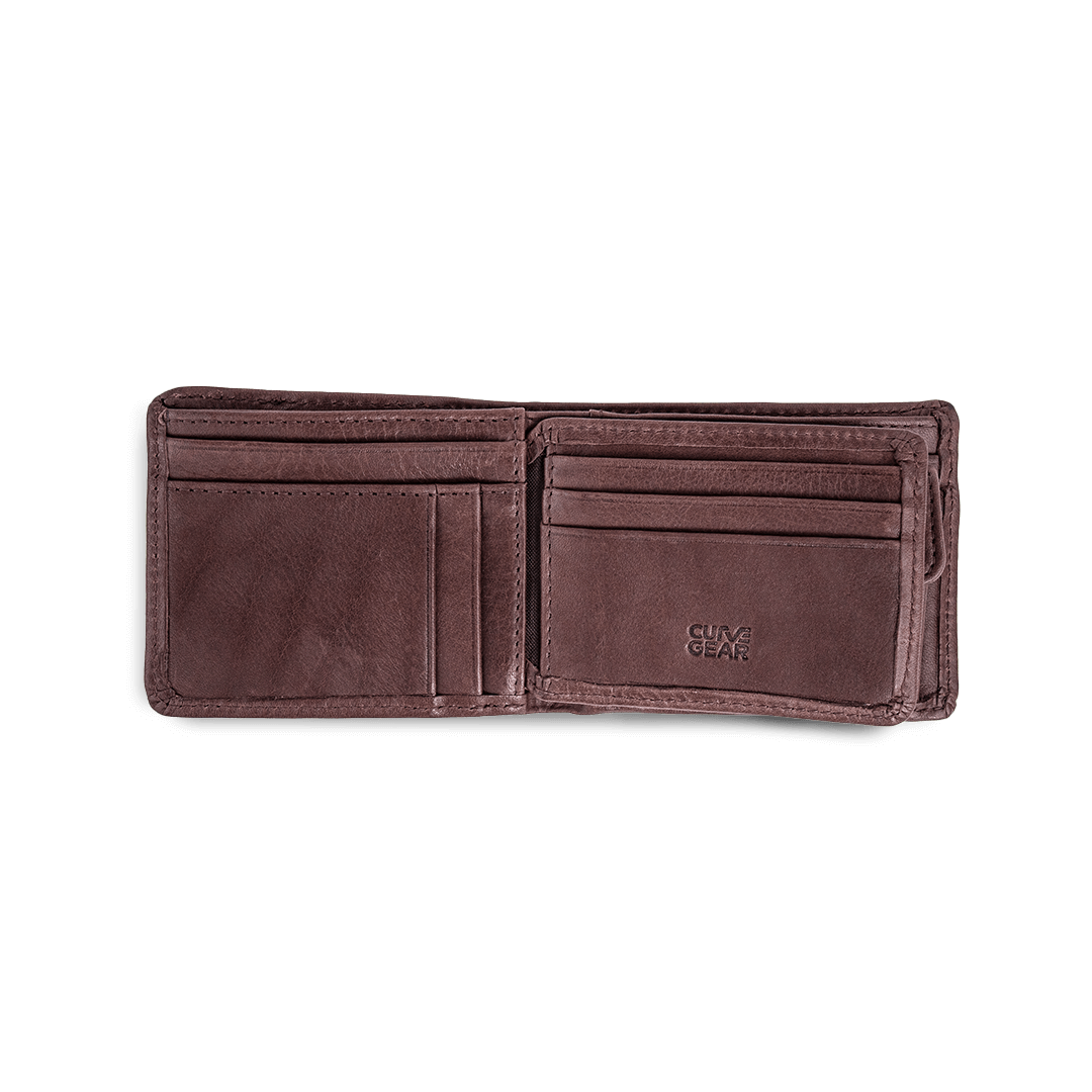 Buff Bifold Wallet Brown - Wallets Curve Gear