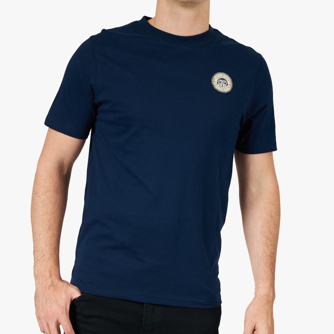 Bull Dog Patch T-Shirt Navy - T-Shirts Curve Gear