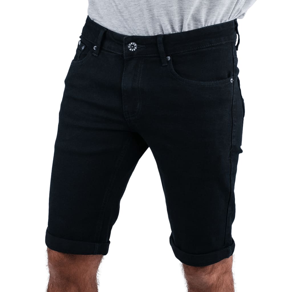 C200 Denim Shorts Blue Black - Curve Gear