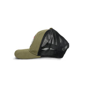 Café Racer Cap Olive and Black - Curve Gear