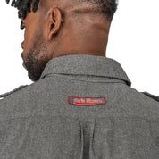 Cafe Racer Chambray Shirt Grey - Curve Gear