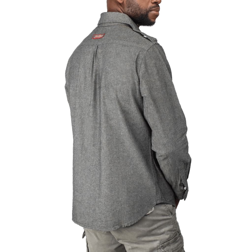 Cafe Racer Chambray Shirt Grey - Curve Gear