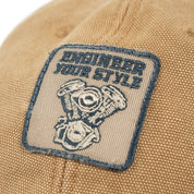 Café Racer Engineer Cap Tan - Curve Gear