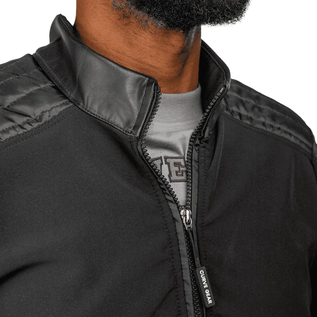 Café Racer Moto Jacket Black - Curve Gear