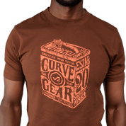 Café Racer Oil Can T-Shirt Mud - Curve Gear