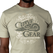 Café Racer Speed King T-Shirt Moss Green - Curve Gear