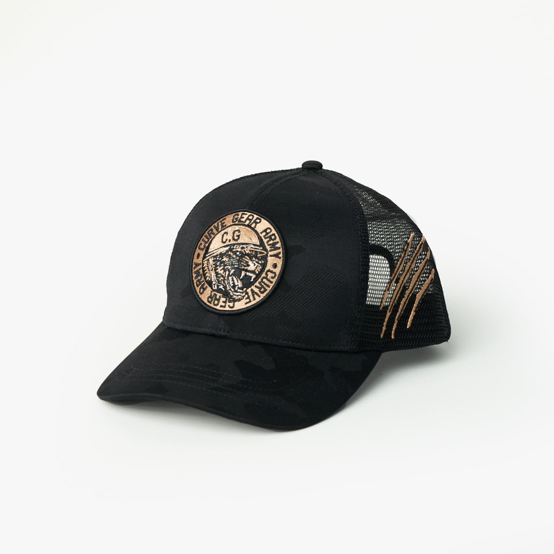 Camo Panther Cap Black & Gold - Curve Gear