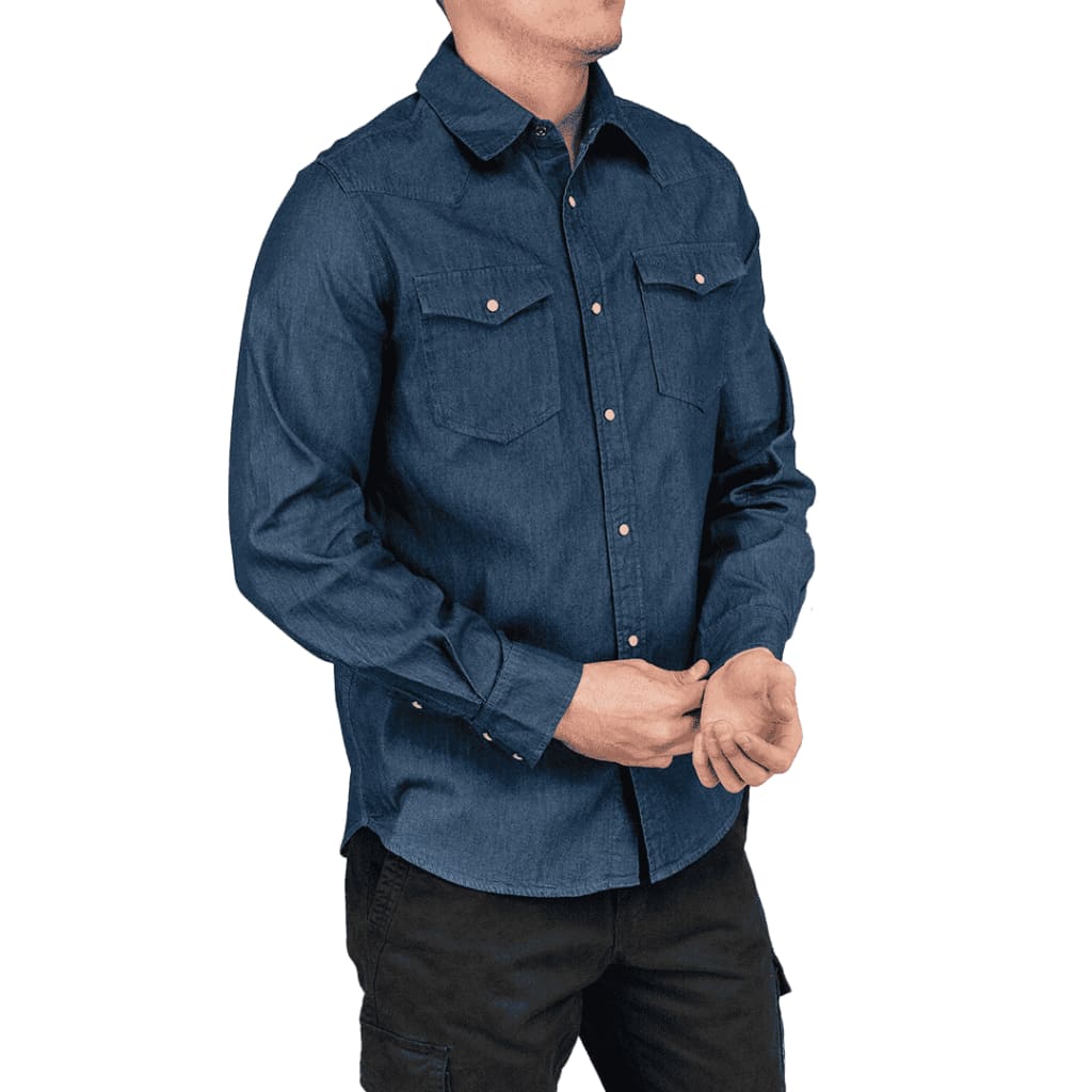 Centurion Denim Shirt Indigo Raw - Curve Gear