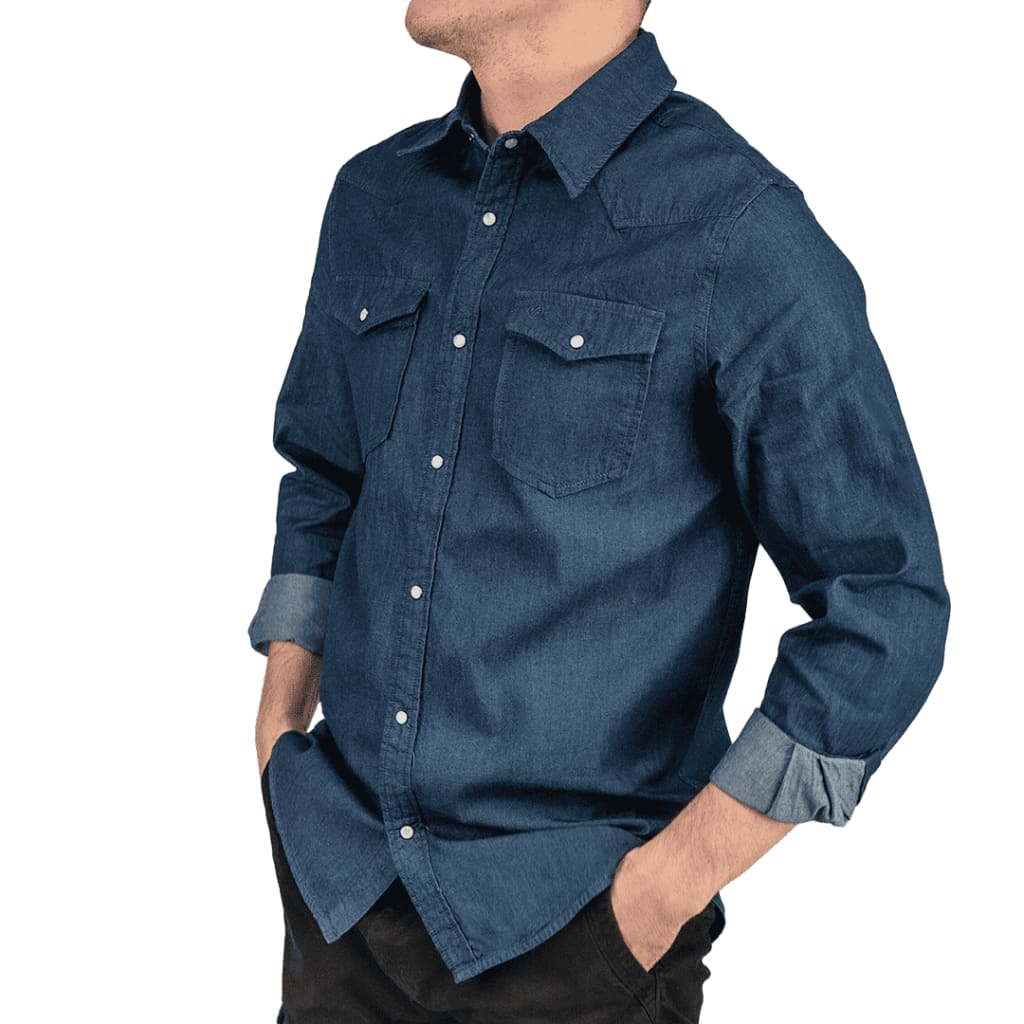 Centurion Denim Shirt Indigo Raw - Curve Gear