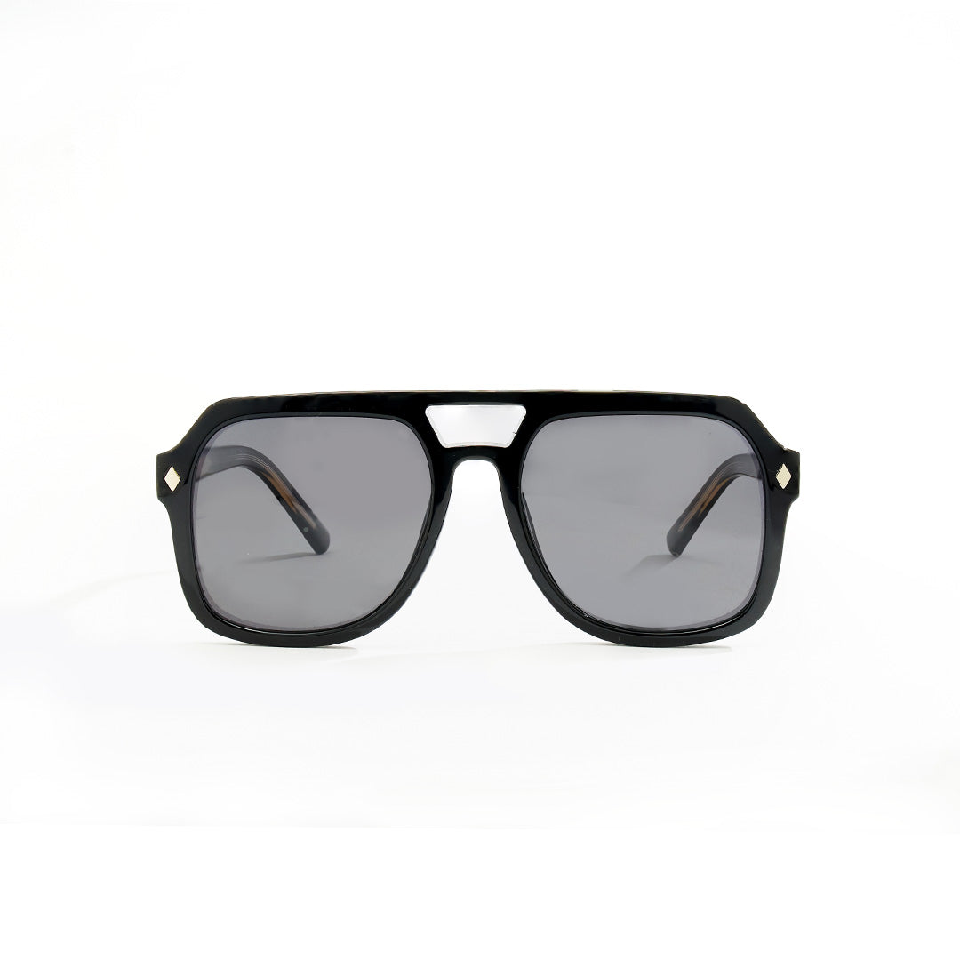 CG 903 Square Aviator Sunglasses Black - Sunglasses Curve