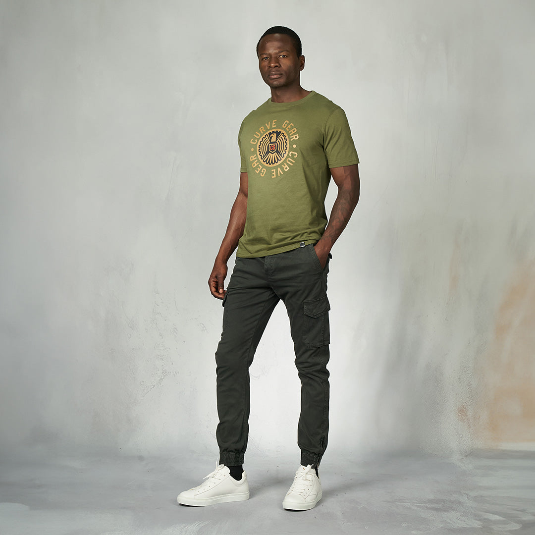 Flying Eagle T-Shirt Olive - T-Shirts Curve Gear