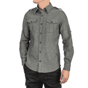 Foundry Grey Chambray Shirt - Shirts Curve Gear