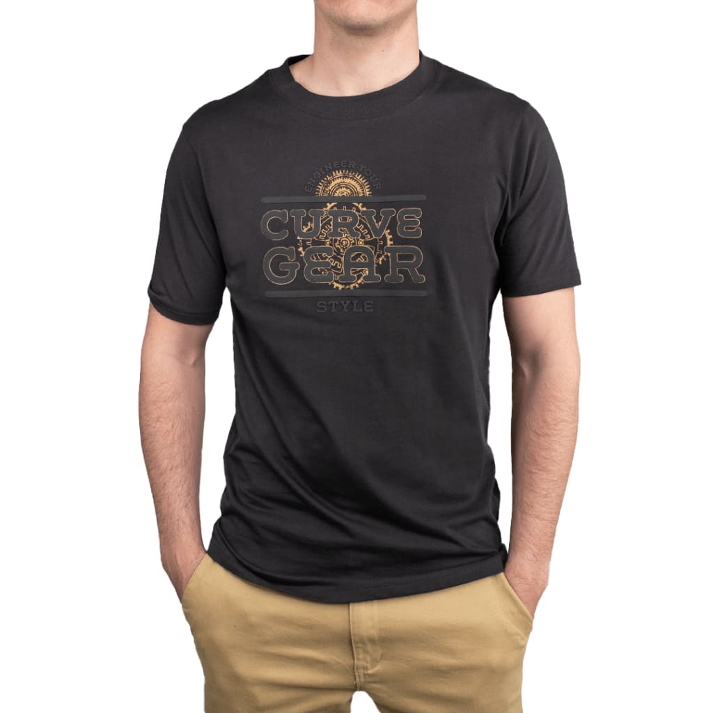 Gears T-Shirt Gunmetal - Curve Gear