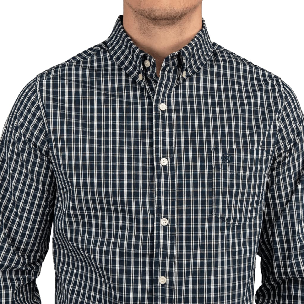 Gridlock Shirt Big Blue Check - Curve Gear