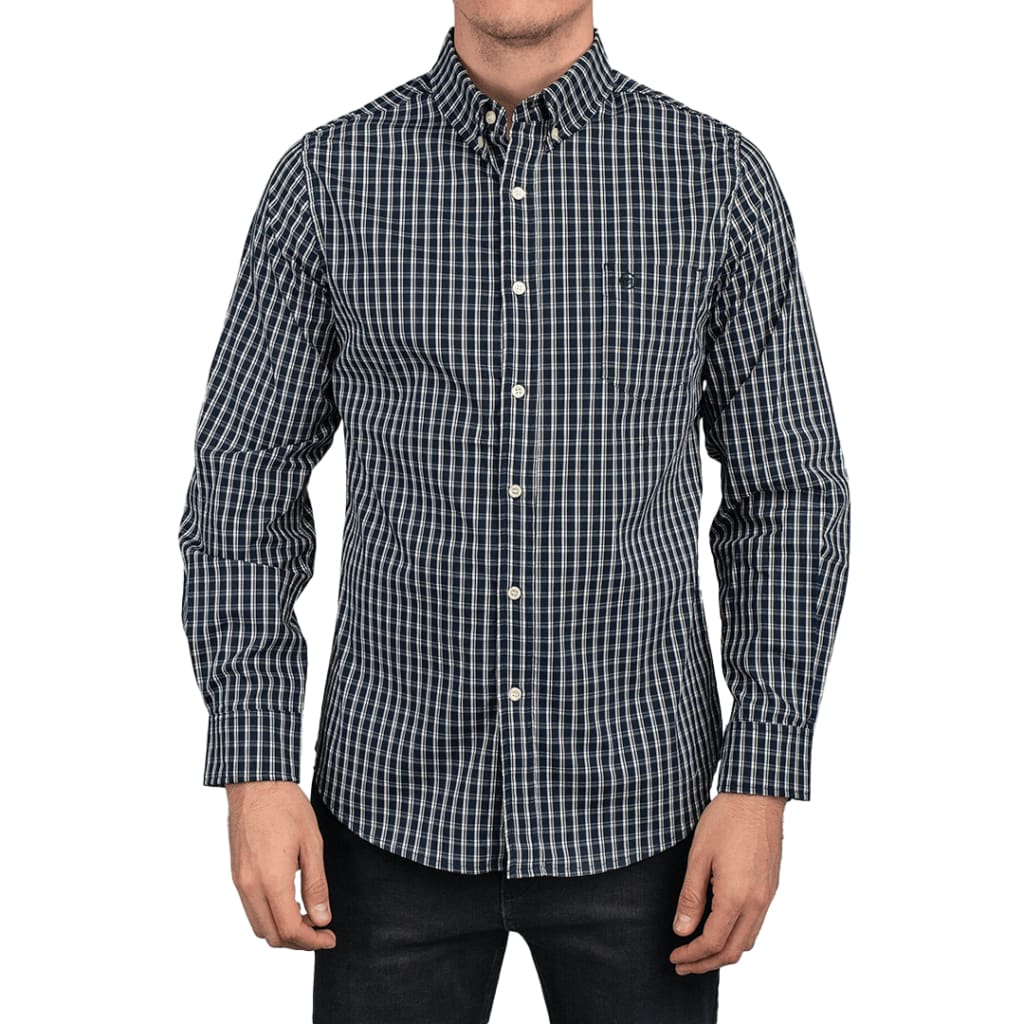 Gridlock Shirt Big Blue Check - Curve Gear