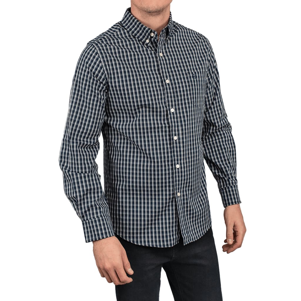 Gridlock Shirt Big Blue Check - Curve Gear