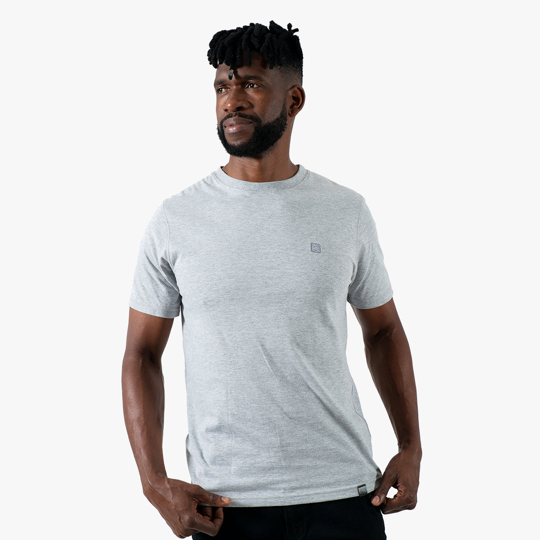 Helix T-Shirt Grey Melange - T-Shirts Curve Gear