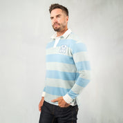 Hero Rugby Polo Shirt Blue & Mist - Polos Curve Gear