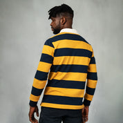 Hero Rugby Polo Shirt Mustard & Navy - Curve Gear