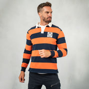 Hero Rugby Polo Shirt Orange & Navy - Polos Curve Gear